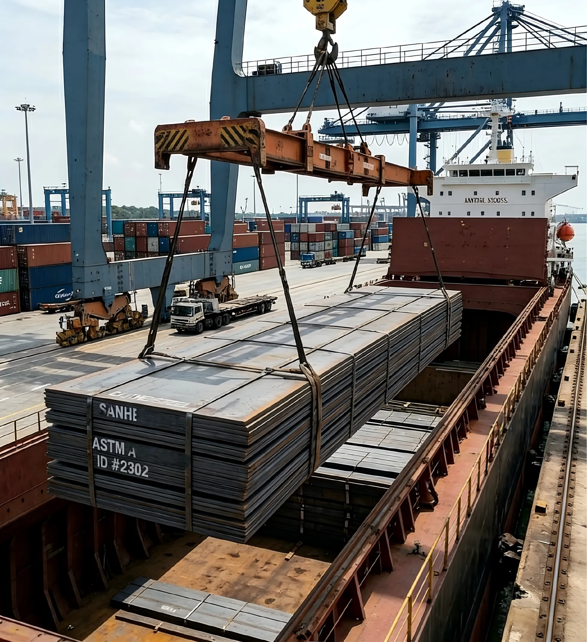 Penghantaran logam lembaran berkekuatan tinggi Sanhe Steel ke luar negara memecahkan rekod, dengan piawaian ASTM disepadukan ke dalam enjin teras